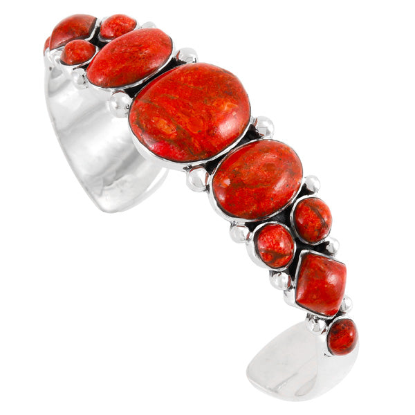 Coral Bracelet Sterling Silver B5491-C74