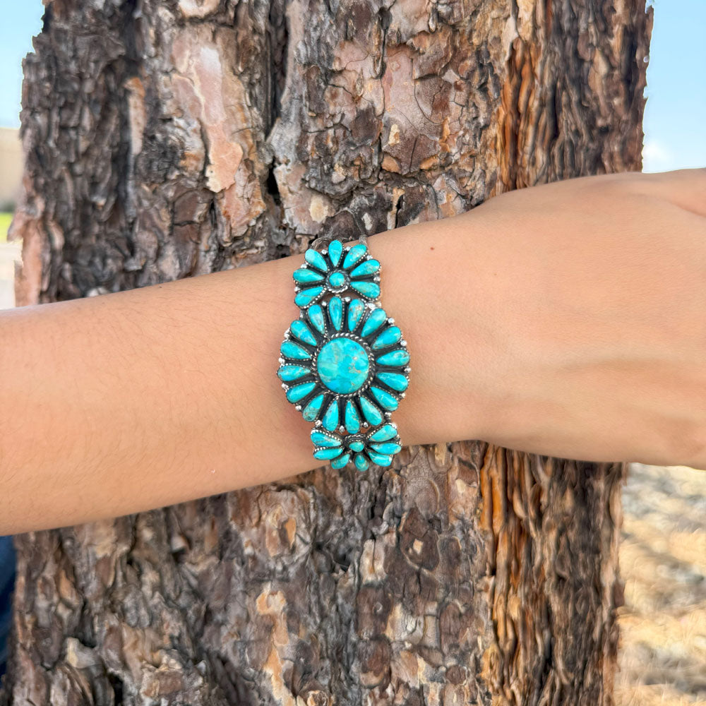 Turquoise Bracelet Sterling Silver B5523-C75