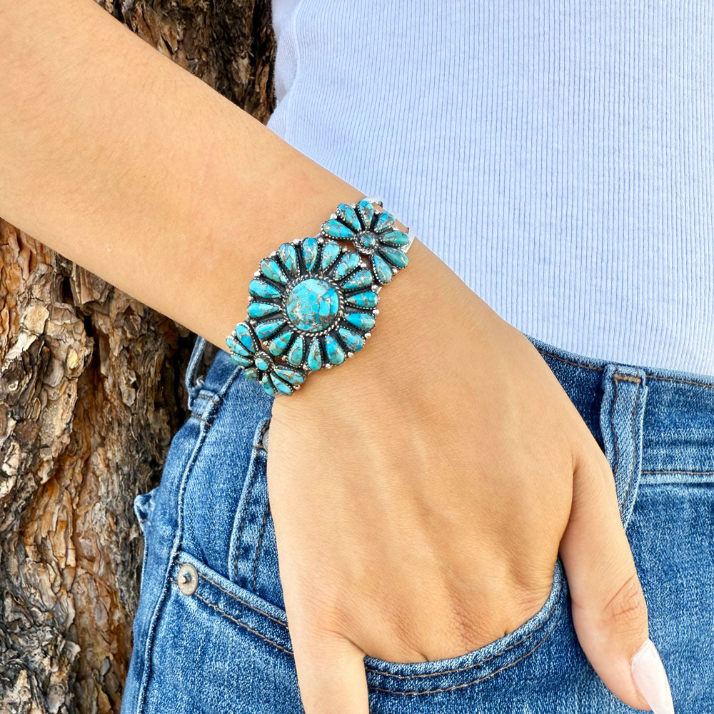 Matrix Turquoise Bracelet Sterling Silver B5523-C84