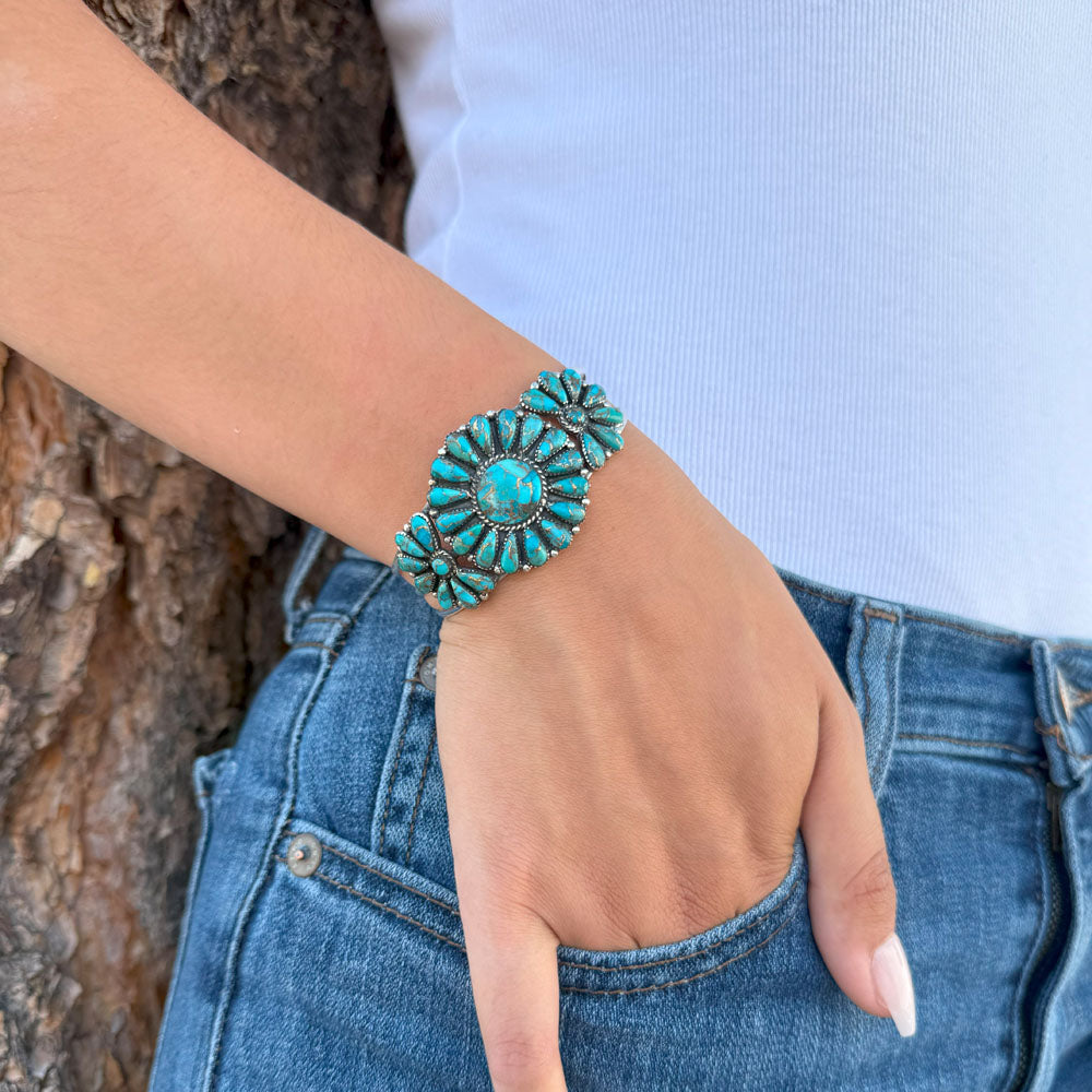 Matrix Turquoise Bracelet Sterling Silver B5523-C84