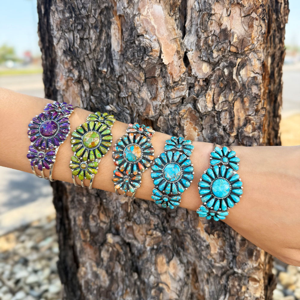 Turquoise Bracelet Sterling Silver B5523-C75