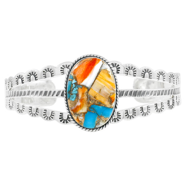 Spiny Turquoise Bracelet Sterling Silver B5554-C89