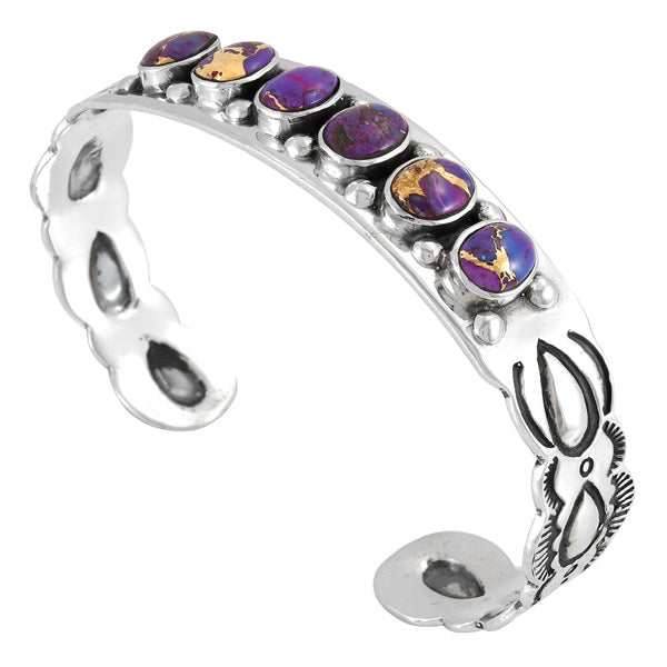 Purple Turquoise Bracelet Sterling Silver B5574-C77