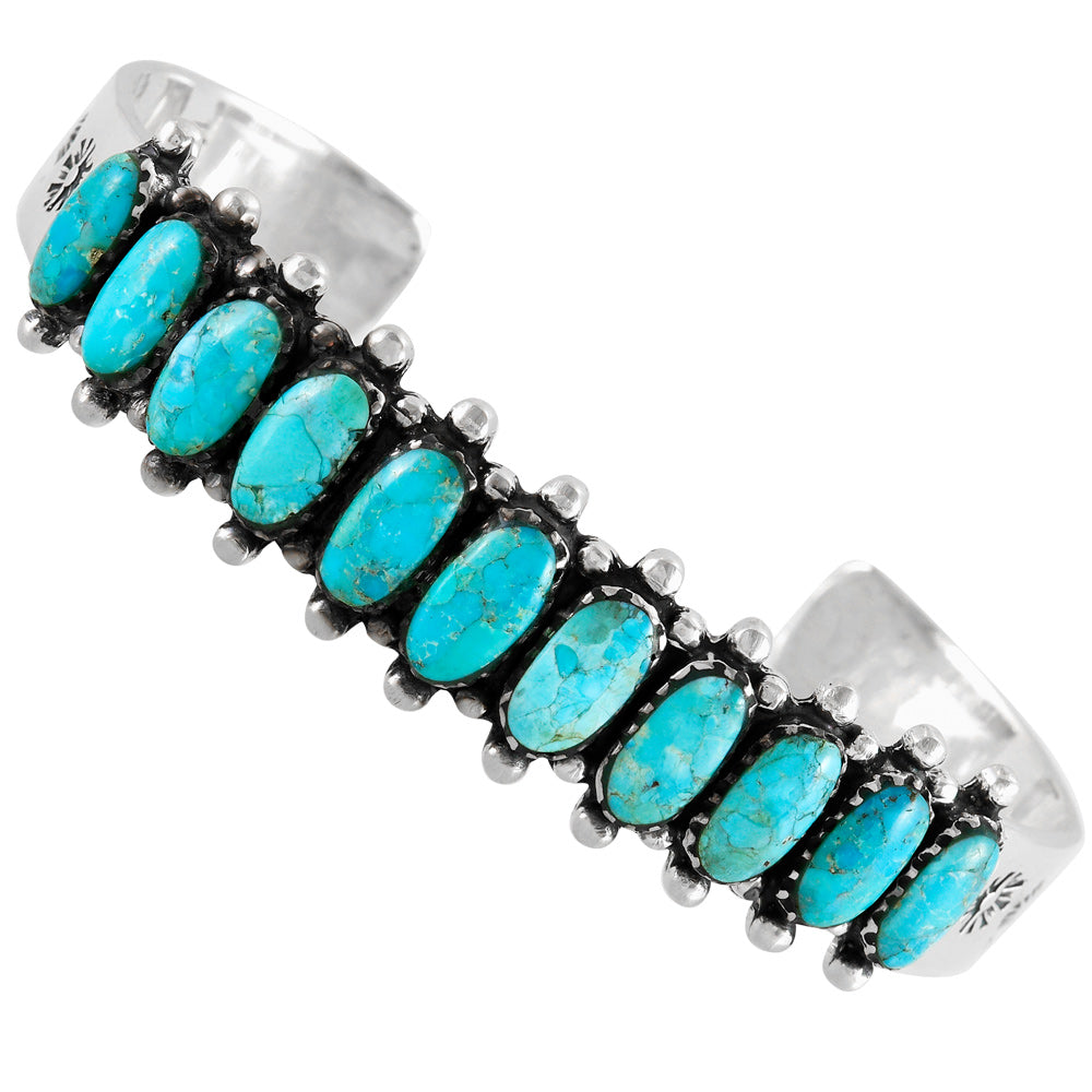 Turquoise Bracelet Sterling Silver B5582-C75