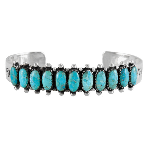 Turquoise Bracelet Sterling Silver B5582-C75