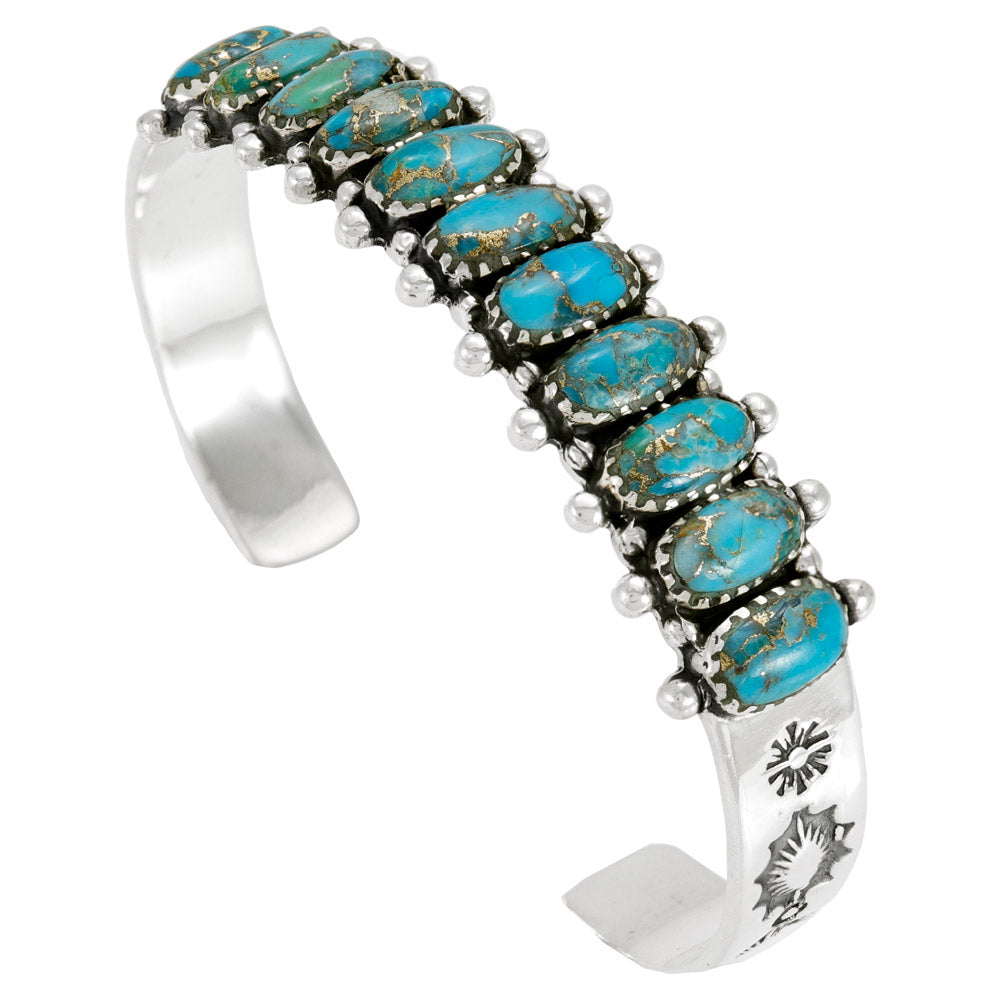 Matrix Turquoise Bracelet Sterling Silver B5582-C84