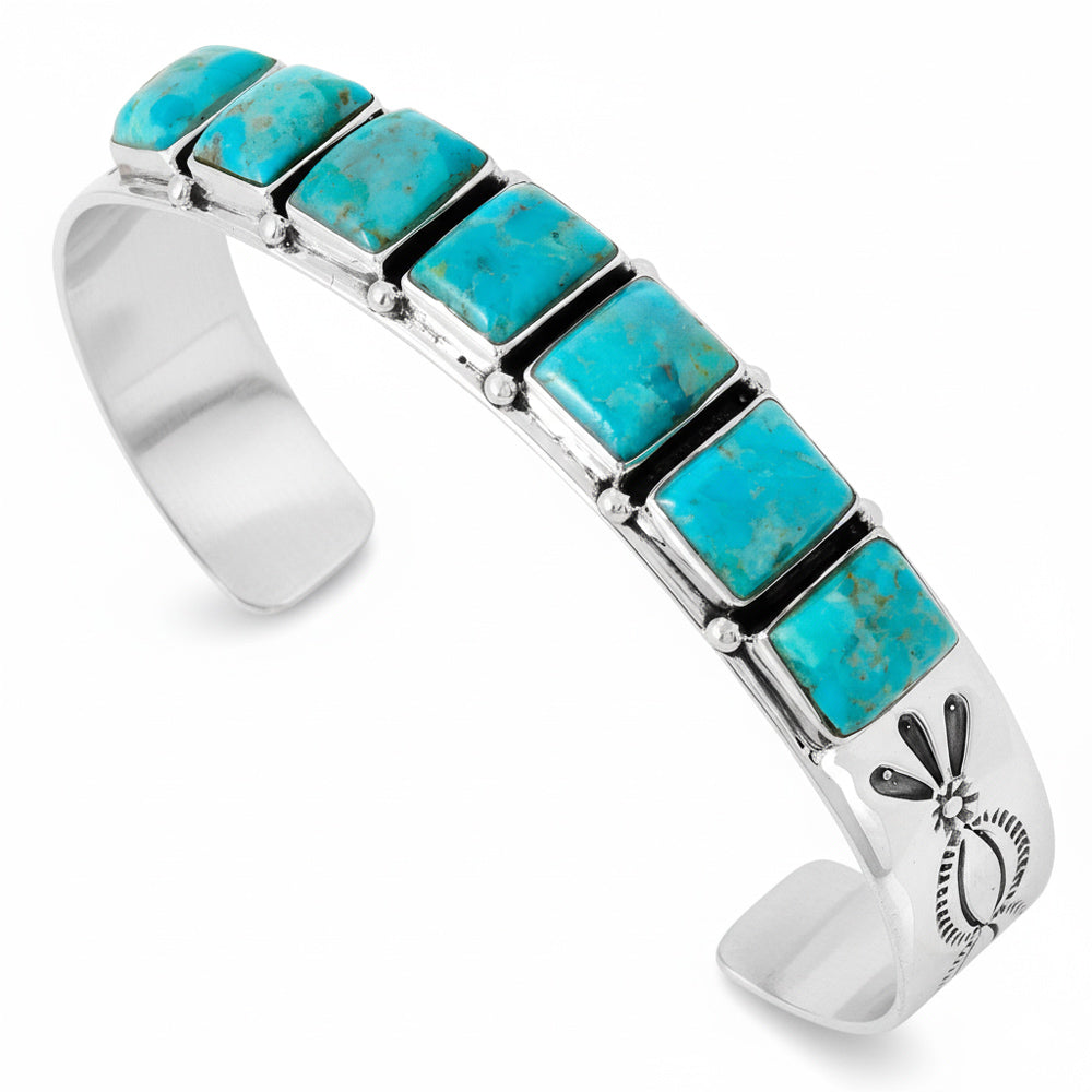 Turquoise Bracelet Sterling Silver B5586-C75