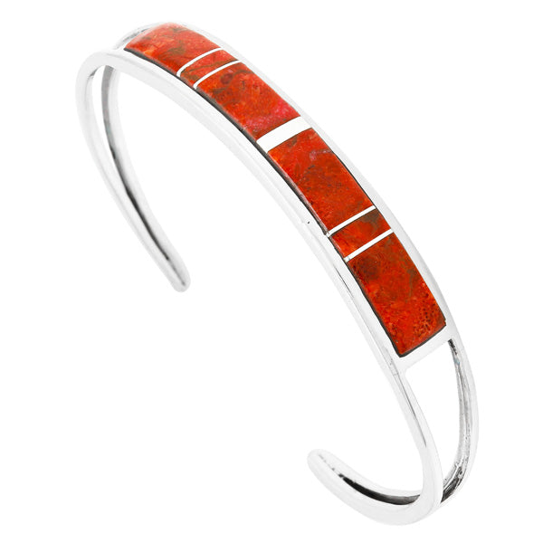 Coral Bracelet Sterling Silver B5587-C74