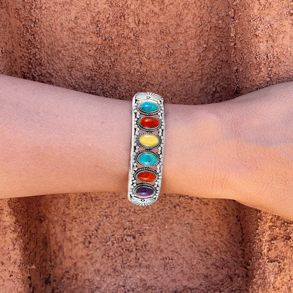 Multicolor Bracelet Sterling Silver B5593-C71