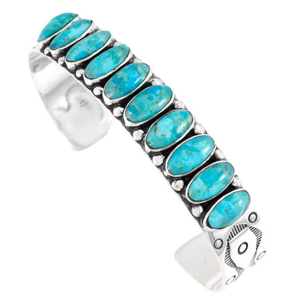 Turquoise Bracelet Sterling Silver B5601-C75
