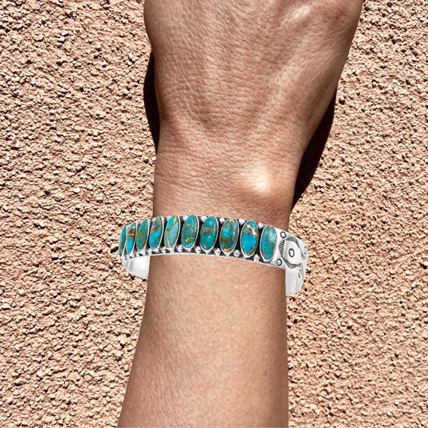 Matrix Turquoise Bracelet Sterling Silver B5601-C84
