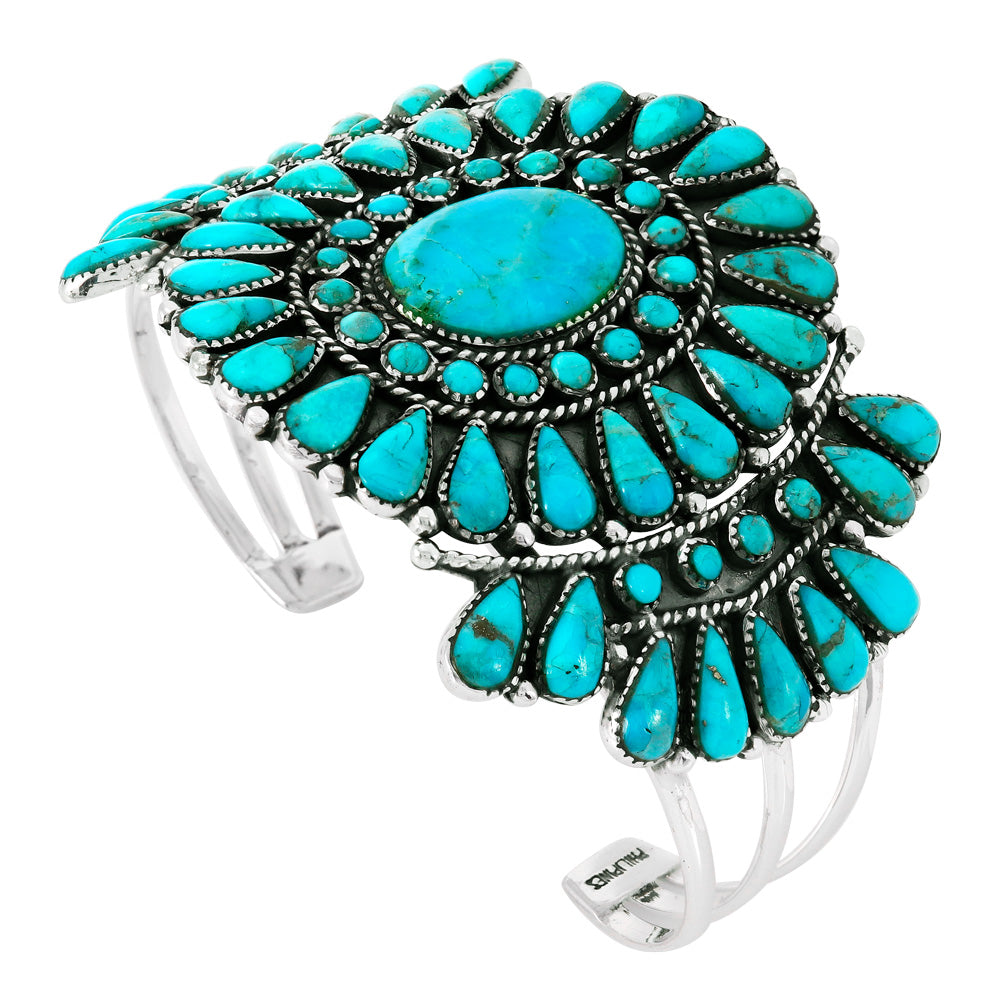 Turquoise Bracelet Sterling Silver B5603-C75