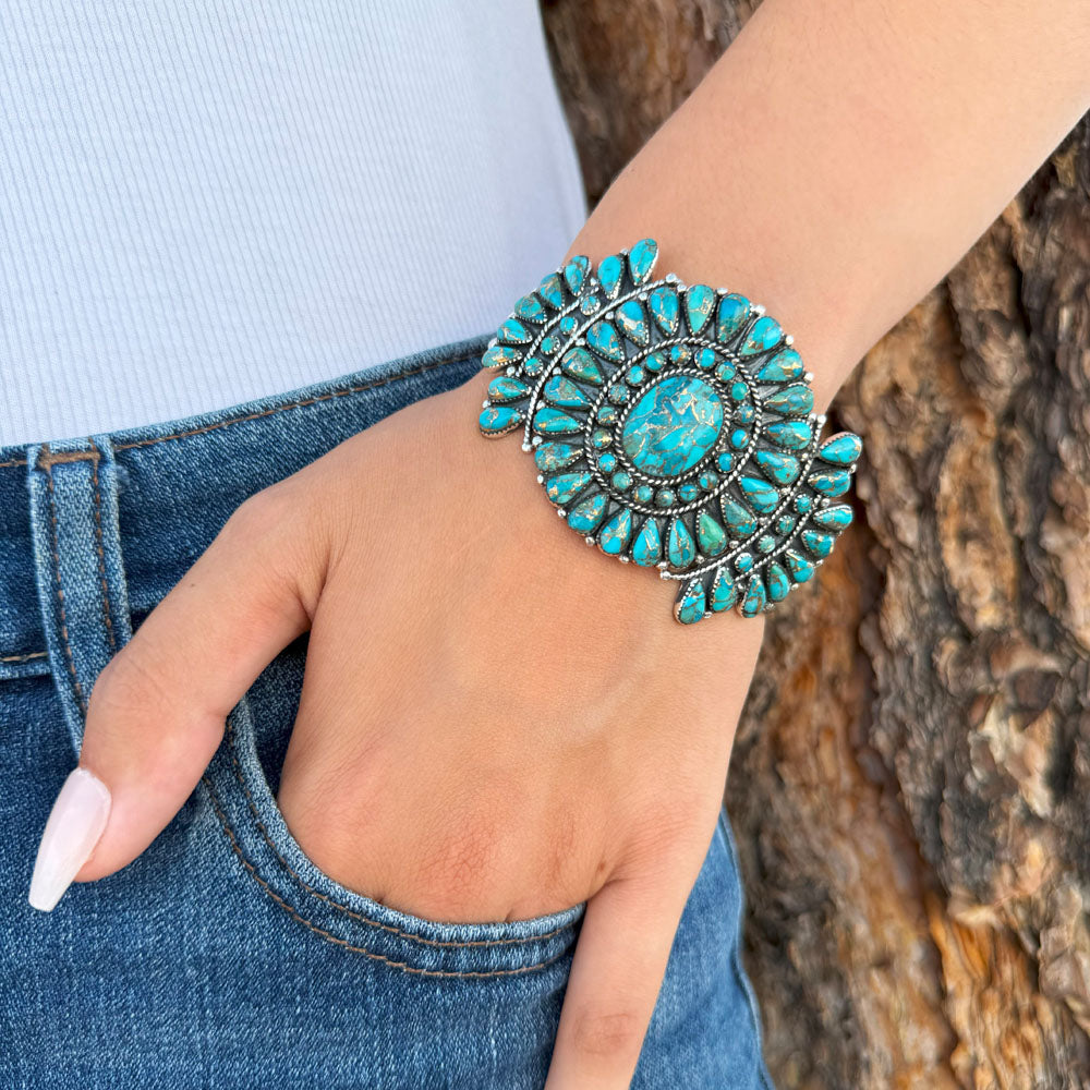 Matrix Turquoise Bracelet Sterling Silver B5603-C84