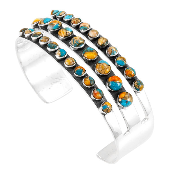 Spiny Turquoise Bracelet Sterling Silver B5604-C89