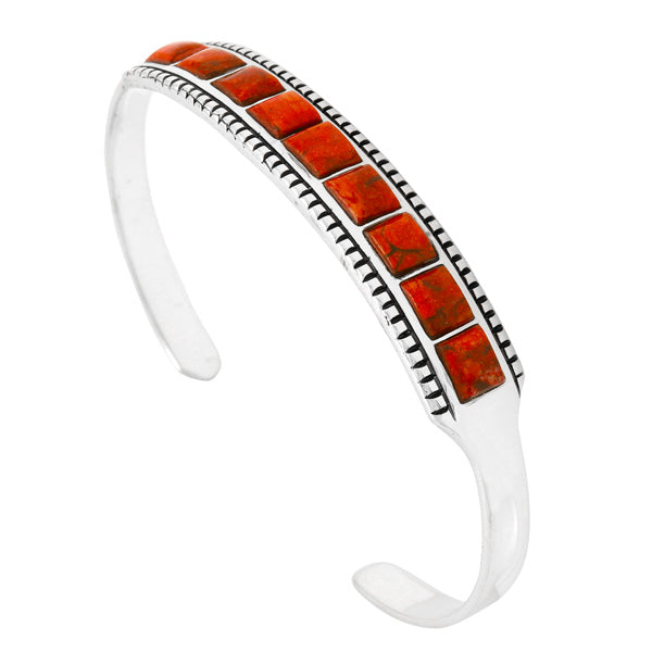 Coral Bracelet Sterling Silver B5614-C74
