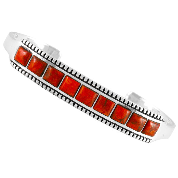 Coral Bracelet Sterling Silver B5614-C74