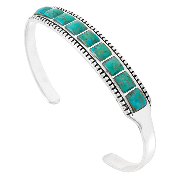 Turquoise Bracelet Sterling Silver B5614-C75
