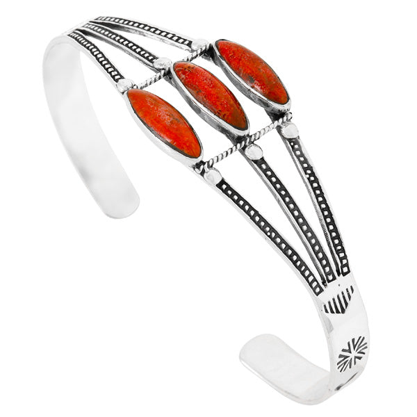 Coral Bracelet Sterling Silver B5617-C74