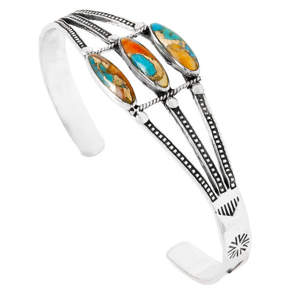 Spiny Turquoise Bracelet Sterling Silver B5617-C89