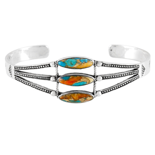 Spiny Turquoise Bracelet Sterling Silver B5617-C89