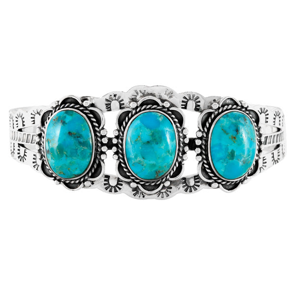 Turquoise Bracelet Sterling Silver B5620-C75