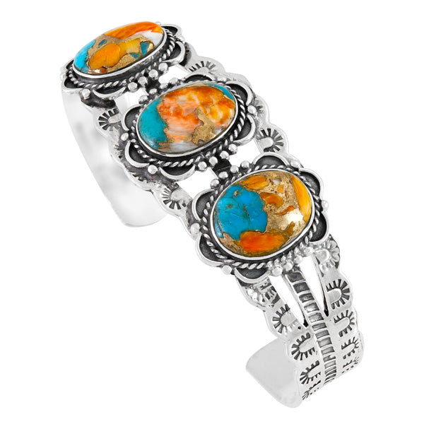 Spiny Turquoise Bracelet Sterling Silver B5620-C89