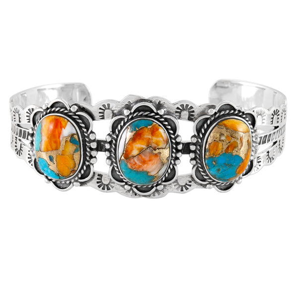 Spiny Turquoise Bracelet Sterling Silver B5620-C89