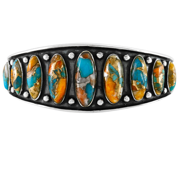 Spiny Turquoise Bracelet Sterling Silver B5622-C89