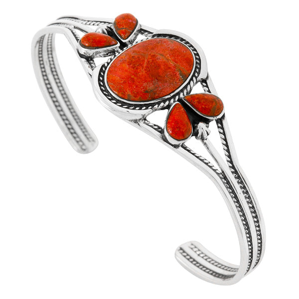 Coral Bracelet Sterling Silver B5623-C74