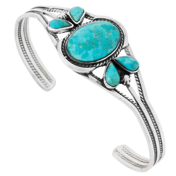 Turquoise Bracelet Sterling Silver B5623-C75