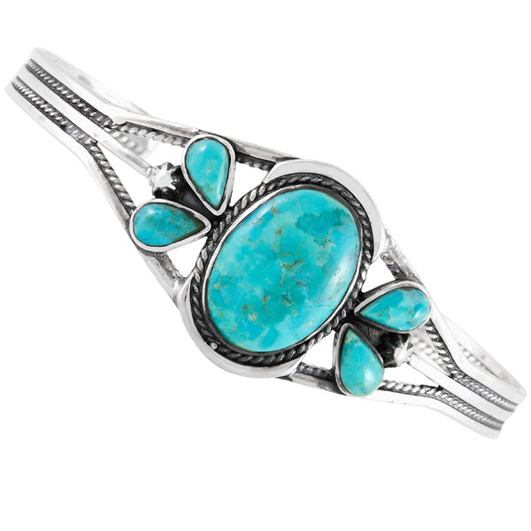Turquoise Bracelet Sterling Silver B5623-C75