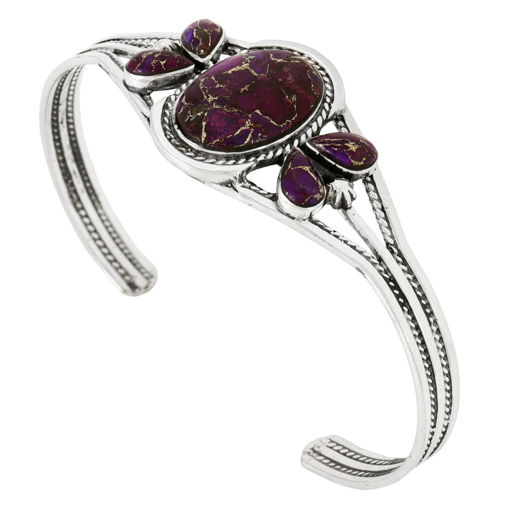 Purple Turquoise Bracelet Sterling Silver B5623-C77