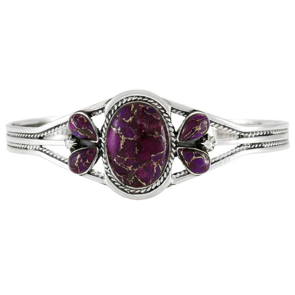 Purple Turquoise Bracelet Sterling Silver B5623-C77
