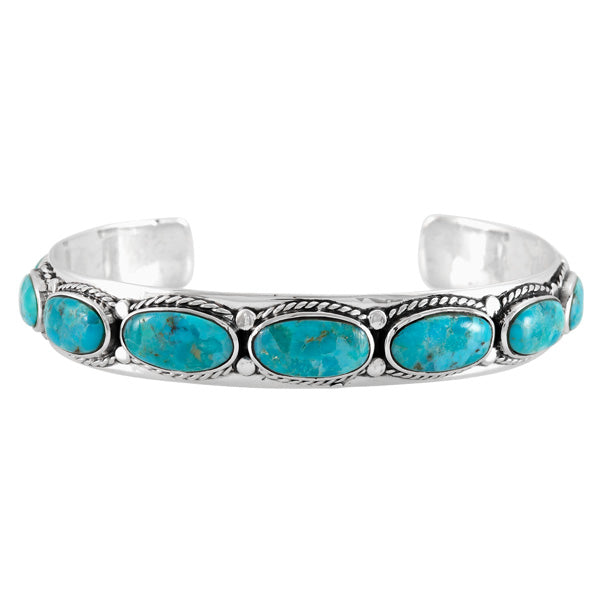 Turquoise Bracelet Sterling Silver B5627-C75