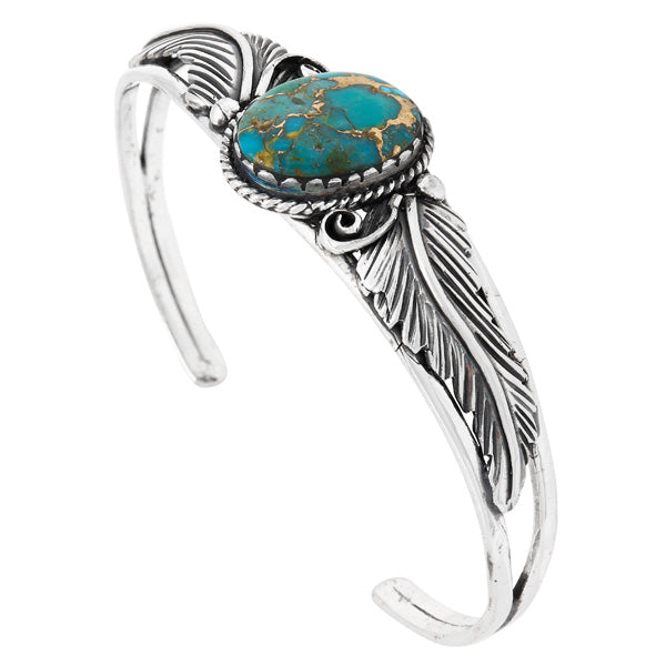 Matrix Turquoise Bracelet Sterling Silver B5636-C84