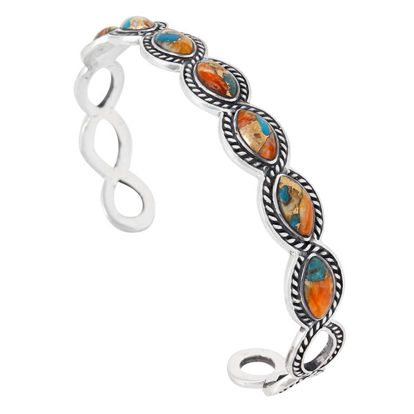 Spiny Turquoise Bracelet Sterling Silver B5638-C89