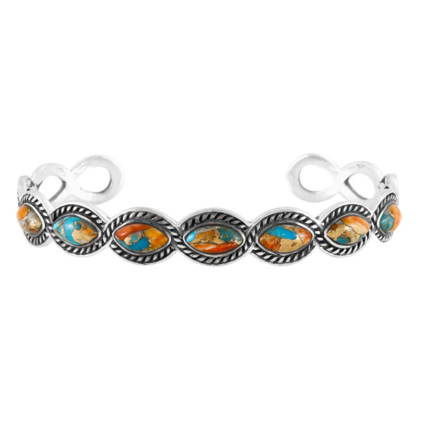 Spiny Turquoise Bracelet Sterling Silver B5638-C89