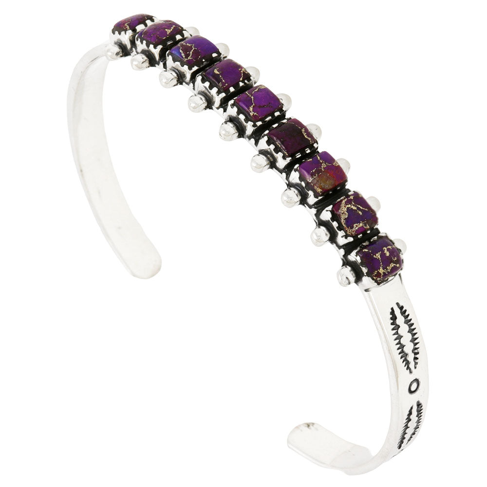 Purple Turquoise Bracelet Sterling Silver B5640-C77