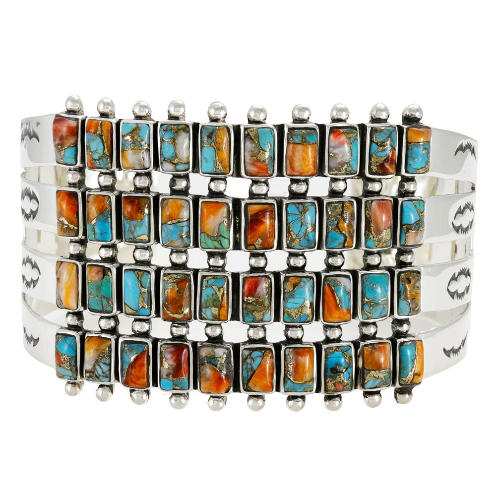 Spiny Turquoise Bracelet Sterling Silver B5642-C89