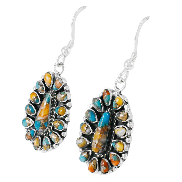 Spiny Turquoise Earrings Sterling Silver E1034-C89