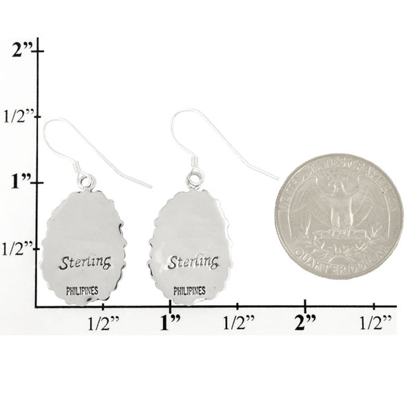 Spiny Turquoise Earrings Sterling Silver E1034-C89