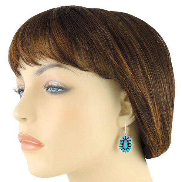 Sterling Silver Earrings Turquoise E1034-C75