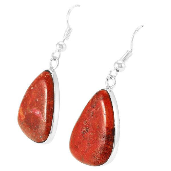 Coral Earrings Sterling Silver E1058-C74