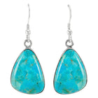 Turquoise Jewelry Drop Earrings Sterling Silver E1058-C75
