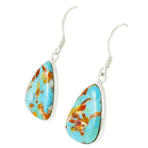 Sprinkles Spiny Turquoise Earrings Sterling Silver E1058-C93
