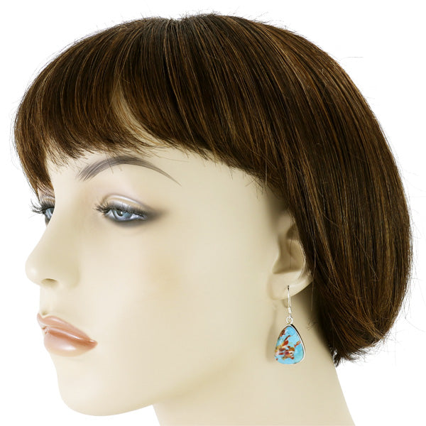 Sprinkles Spiny Turquoise Earrings Sterling Silver E1058-C93