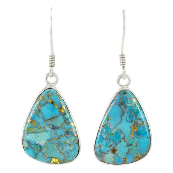 Sky Matrix Turquoise Earrings Sterling Silver E1058-C94