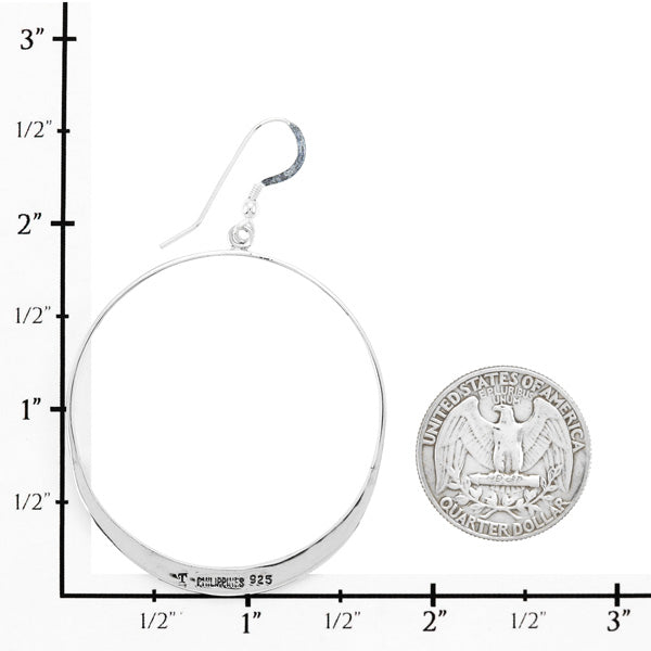 Plum Spiny Hoop Earrings Sterling Silver E1064-C92