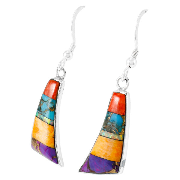 Multicolor Earrings Sterling Silver E1154-C01