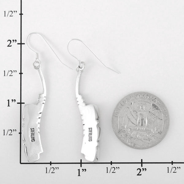 Turquoise Earrings Sterling Silver E1163-C75